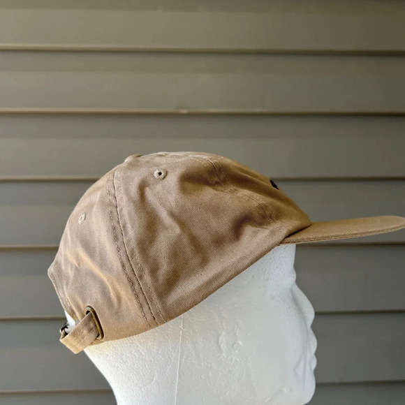 Vintage 90s Polo Jeans Ralph Lauren Company Tan Adjustable Hat Cap - Picture 3 of 9